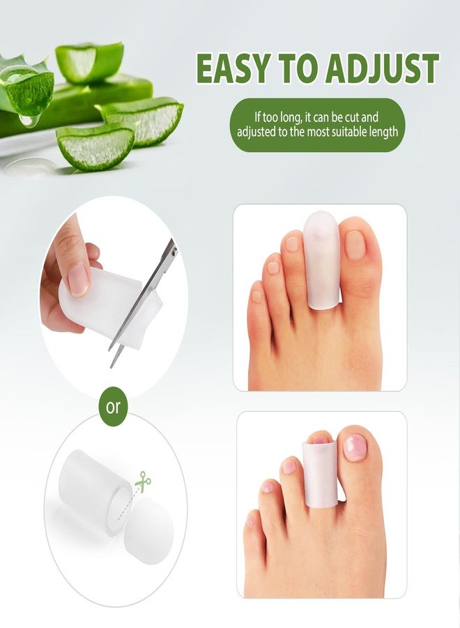 Bukihome Silicone Toe Protectors - 12 Pack Gel Toe Sleeves Toe Protectors - Toe Caps with Aloe Vera Essential Oils - Toe Cushions for Pain Relief, Toe Protection for Corns, Calluses (8L + 4S) - Image 3